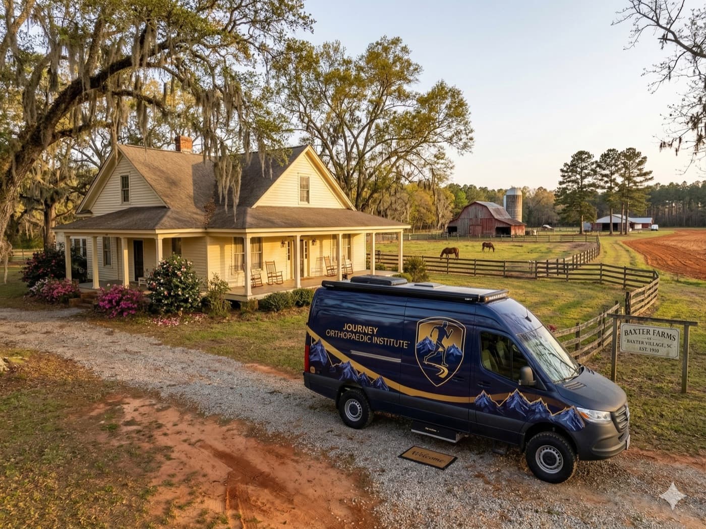 The Mobile Medical Unit reaching a rural farmhouse far from a specialist
